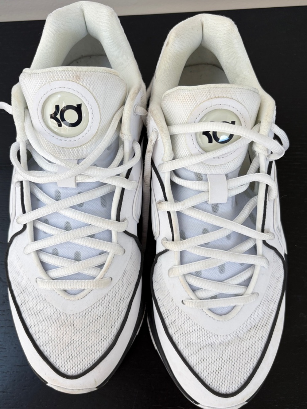 Nike White and Black KD Basketball Shoes